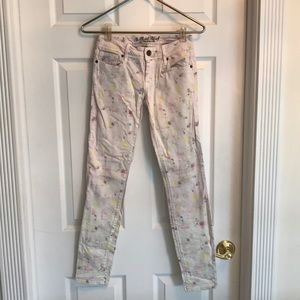Paint Spattered Denim Jeans